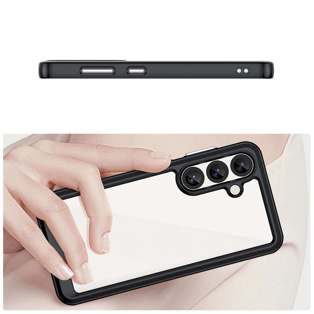Outer Space Case with Gel Frame for Samsung Galaxy S25 - Black_5