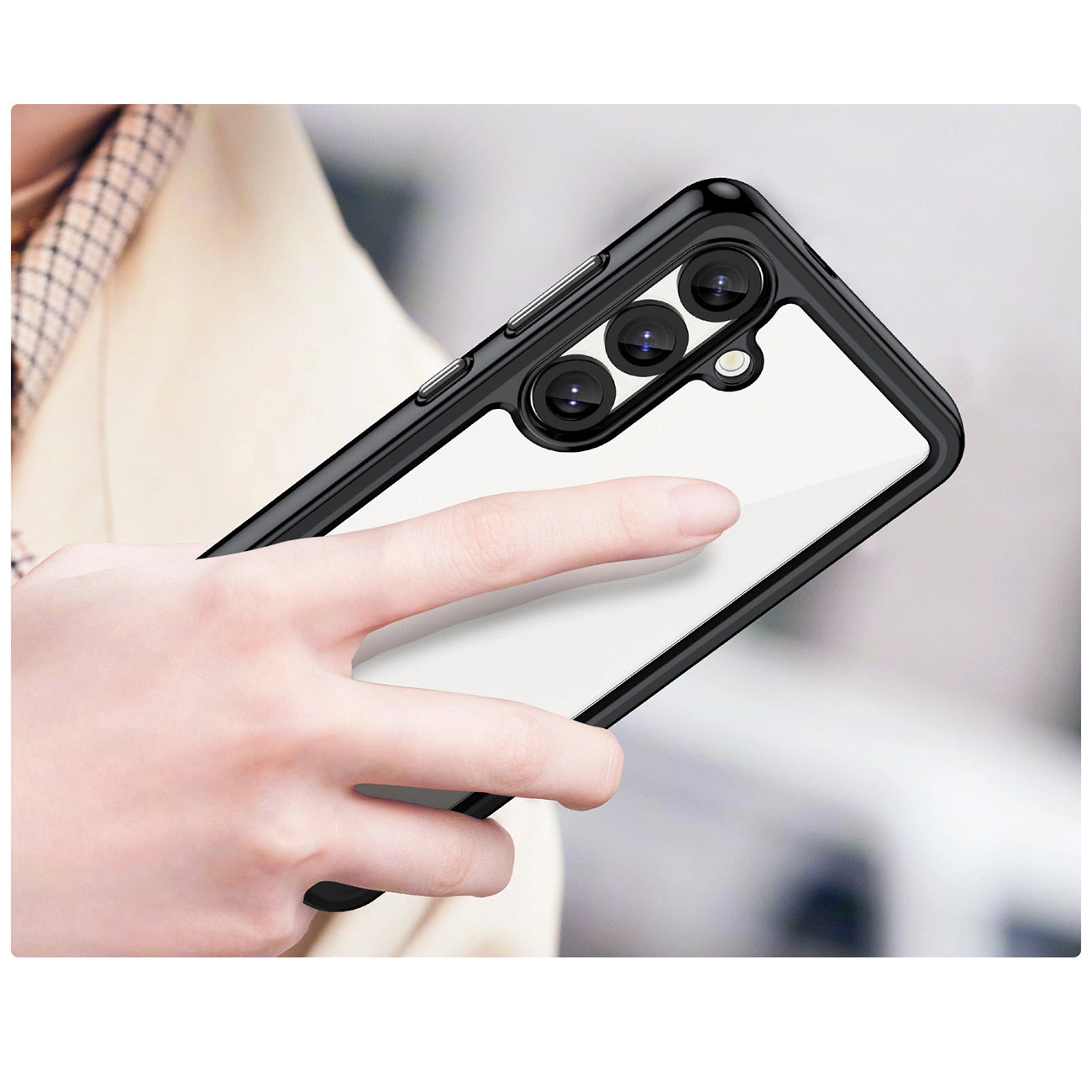 Outer Space Case with Gel Frame for Samsung Galaxy S25 - Black_6