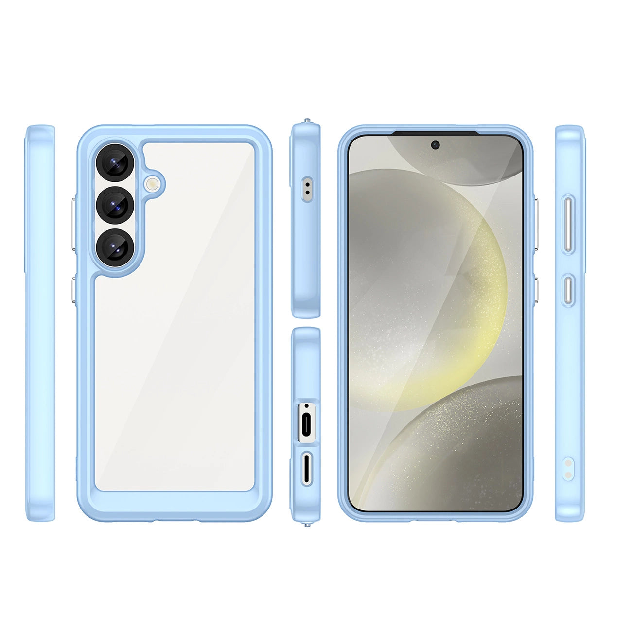 Outer Space Case with Gel Frame for Samsung Galaxy S25 - Blue_1