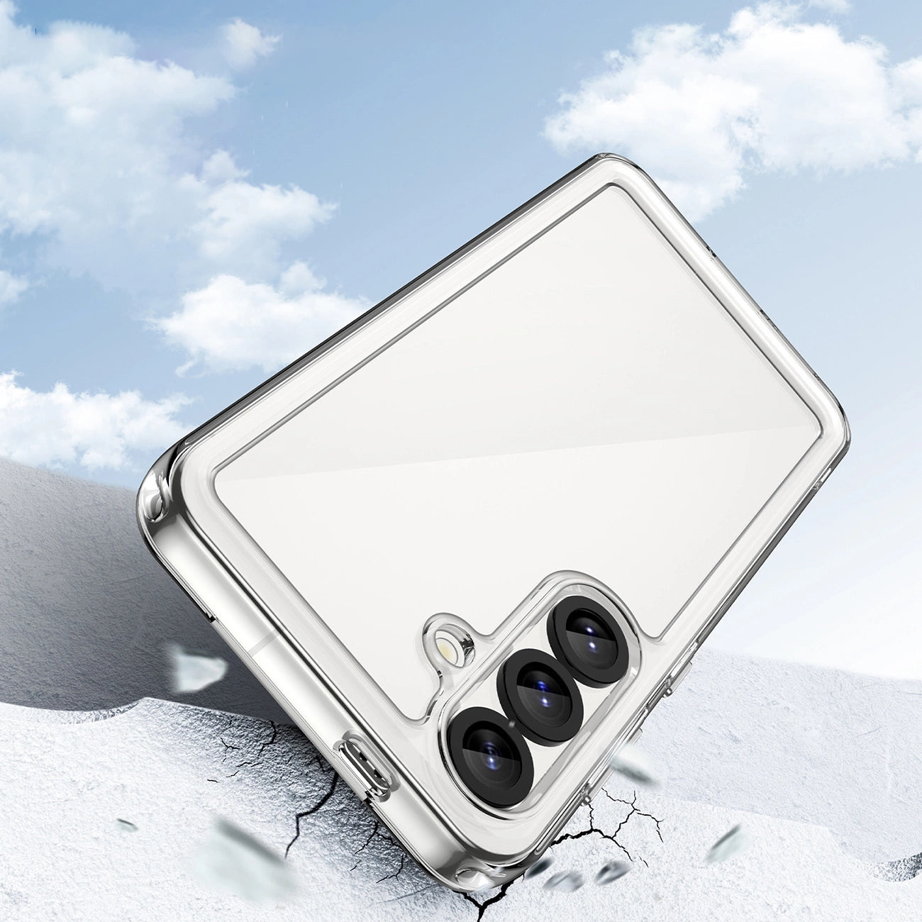 Outer Space Case with Gel Frame for Samsung Galaxy S25 - Clear Black_2