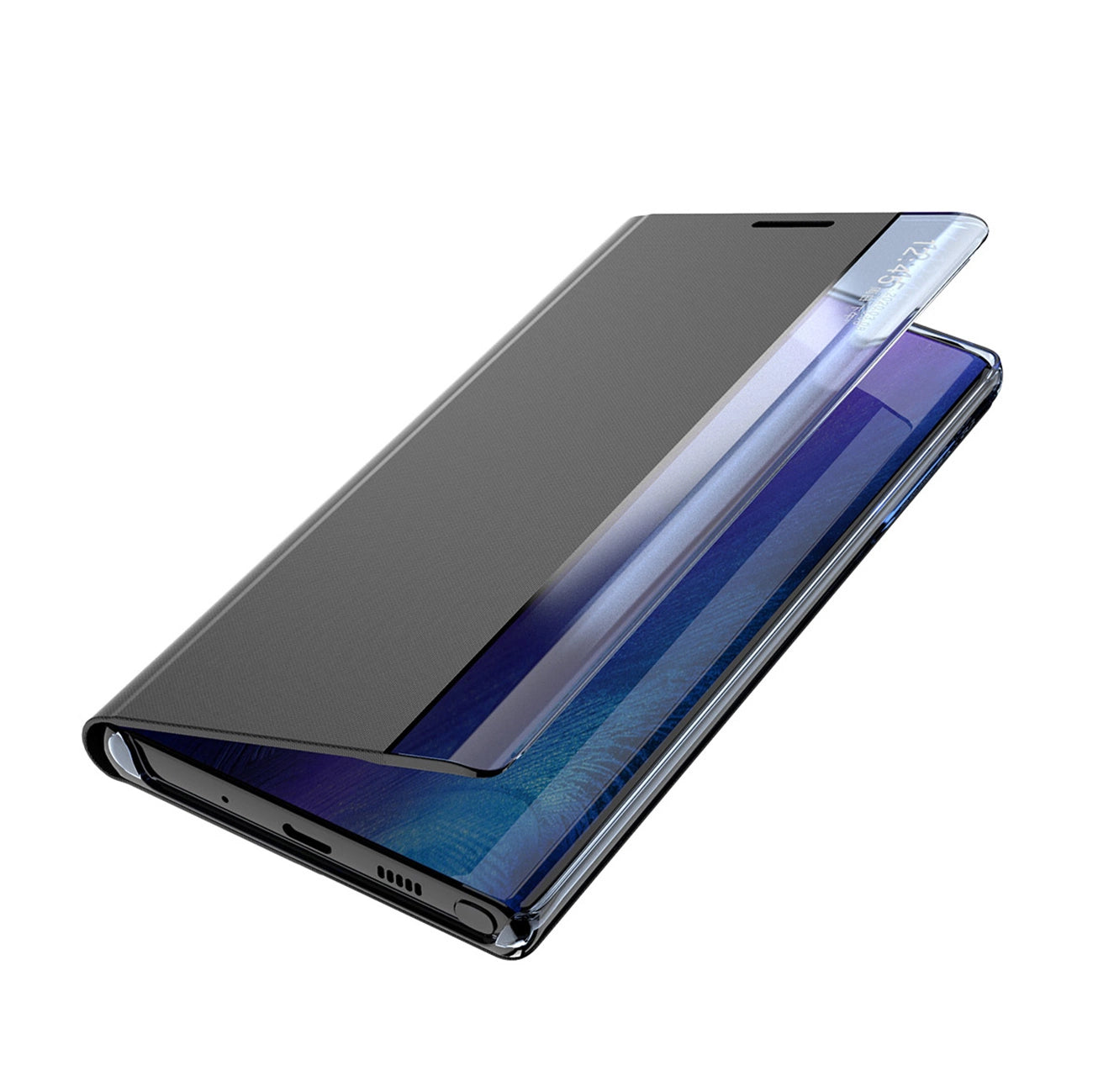 New Sleep Case for Samsung Galaxy S25+ Cover with Flip and Stand - Black_2