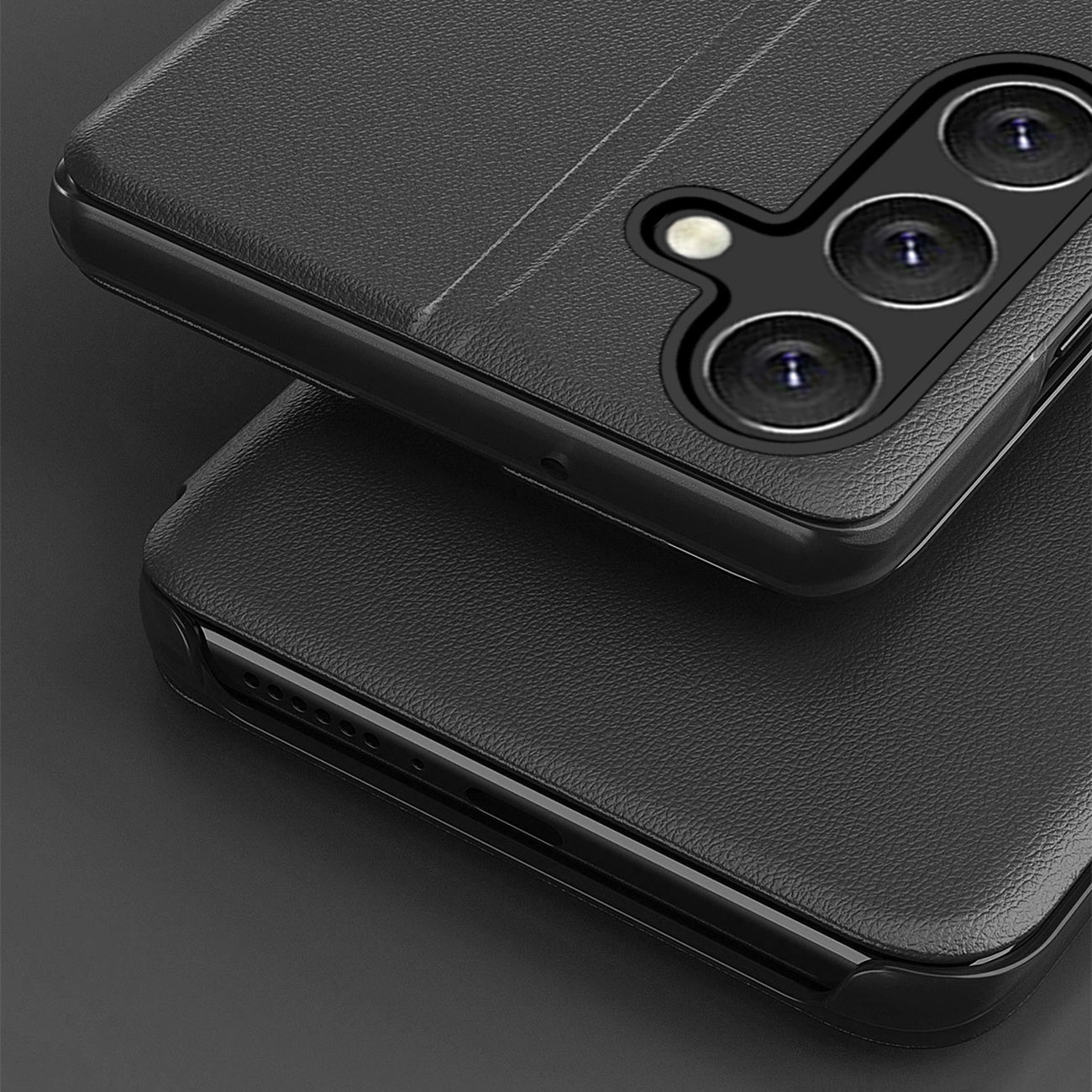 Eco Leather View Case for Samsung Galaxy A16 / A16 5G with Flip and Stand - Black_7