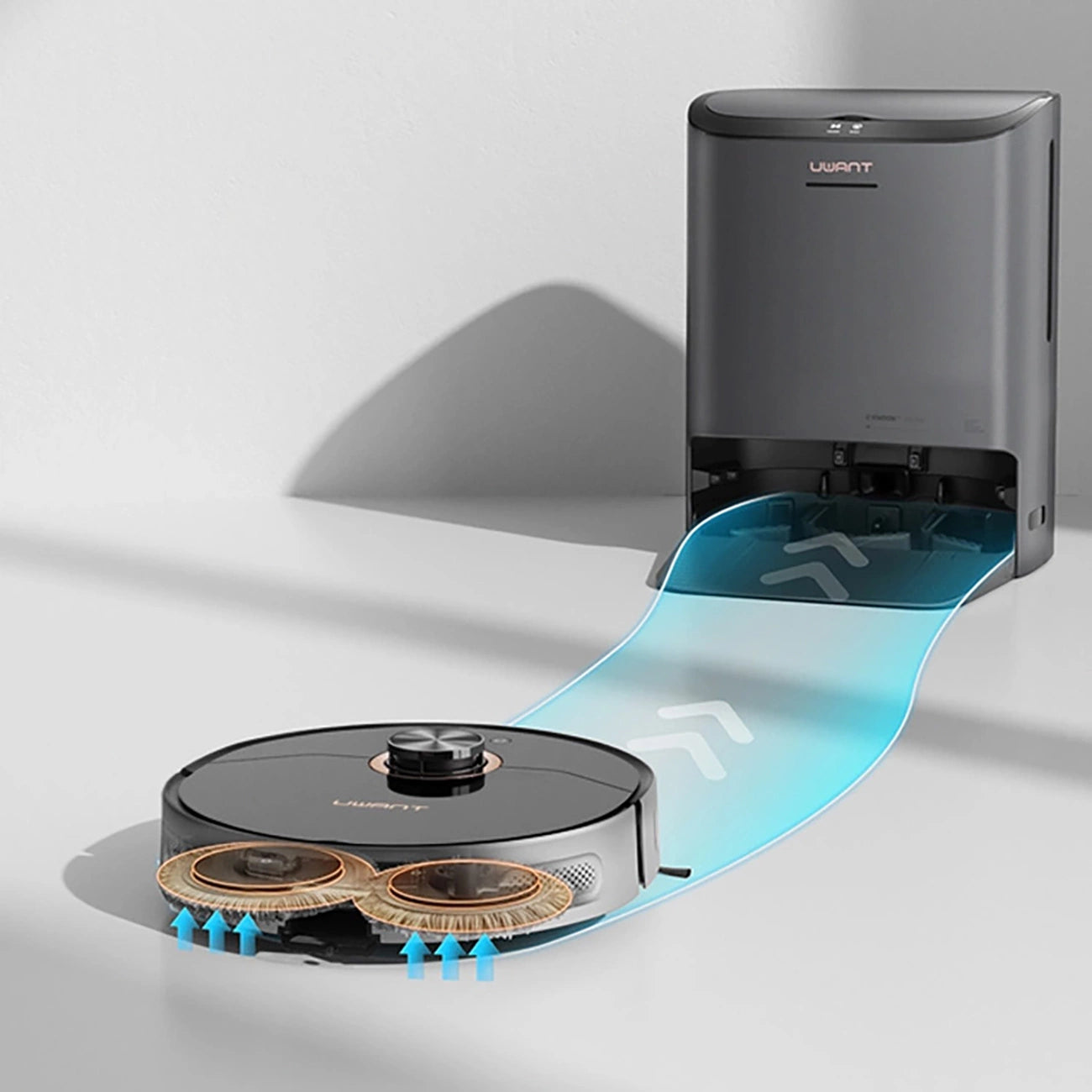 UWANT U200 Pro Robot Vacuum Cleaner with Mop Function + Charging/Cleaning Station - Gray_12