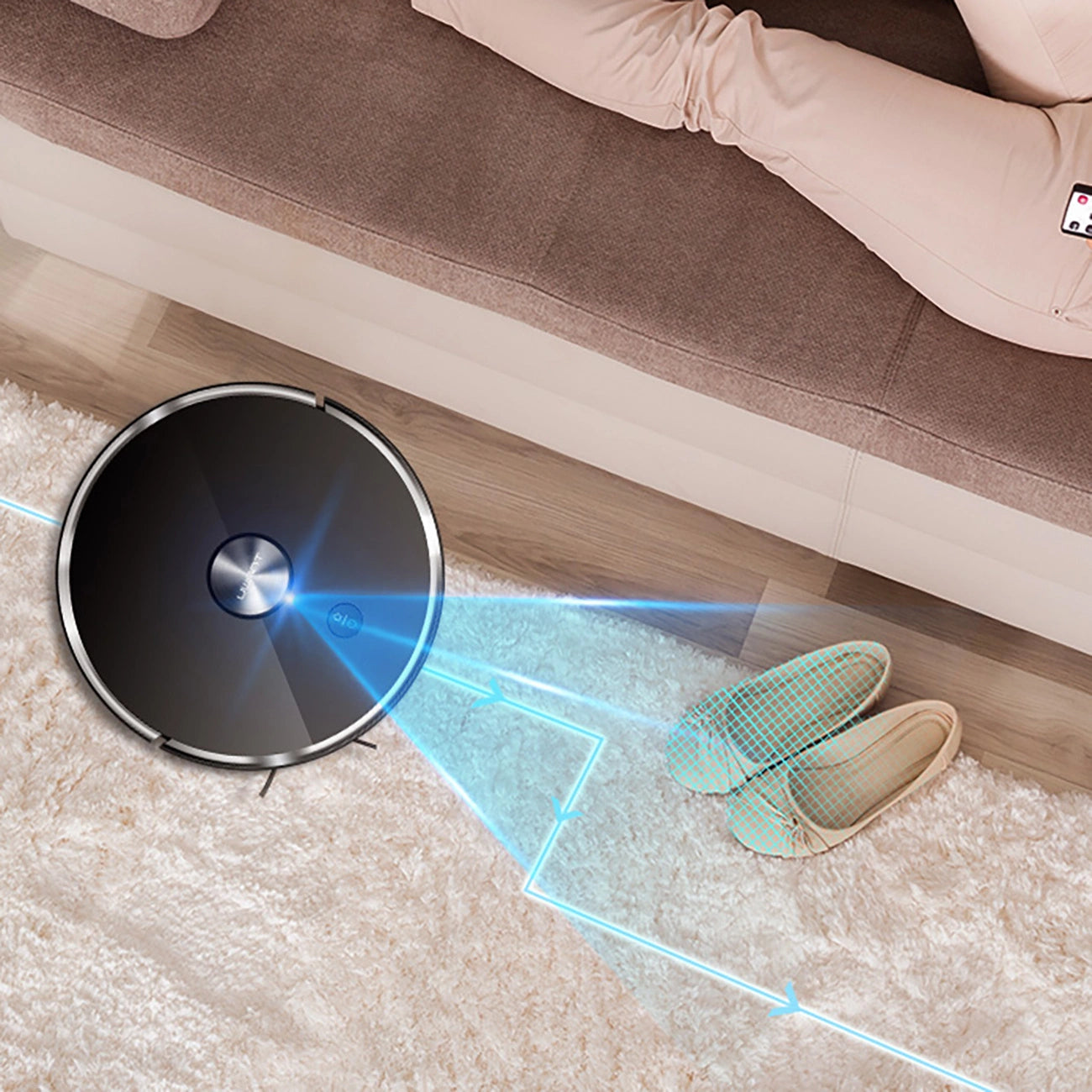 UWANT U100 Robot Vacuum Cleaner with Mop Function + Charging/Cleaning Station - Black_10