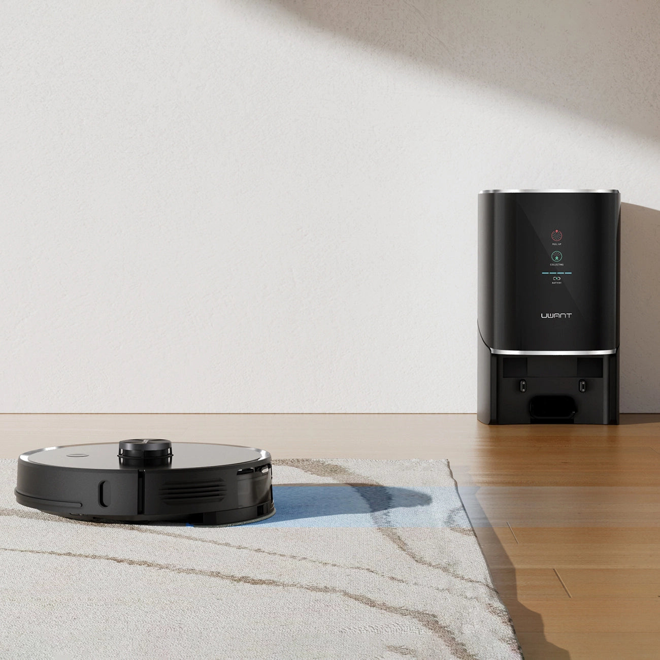 UWANT U100 Robot Vacuum Cleaner with Mop Function + Charging/Cleaning Station - Black_6