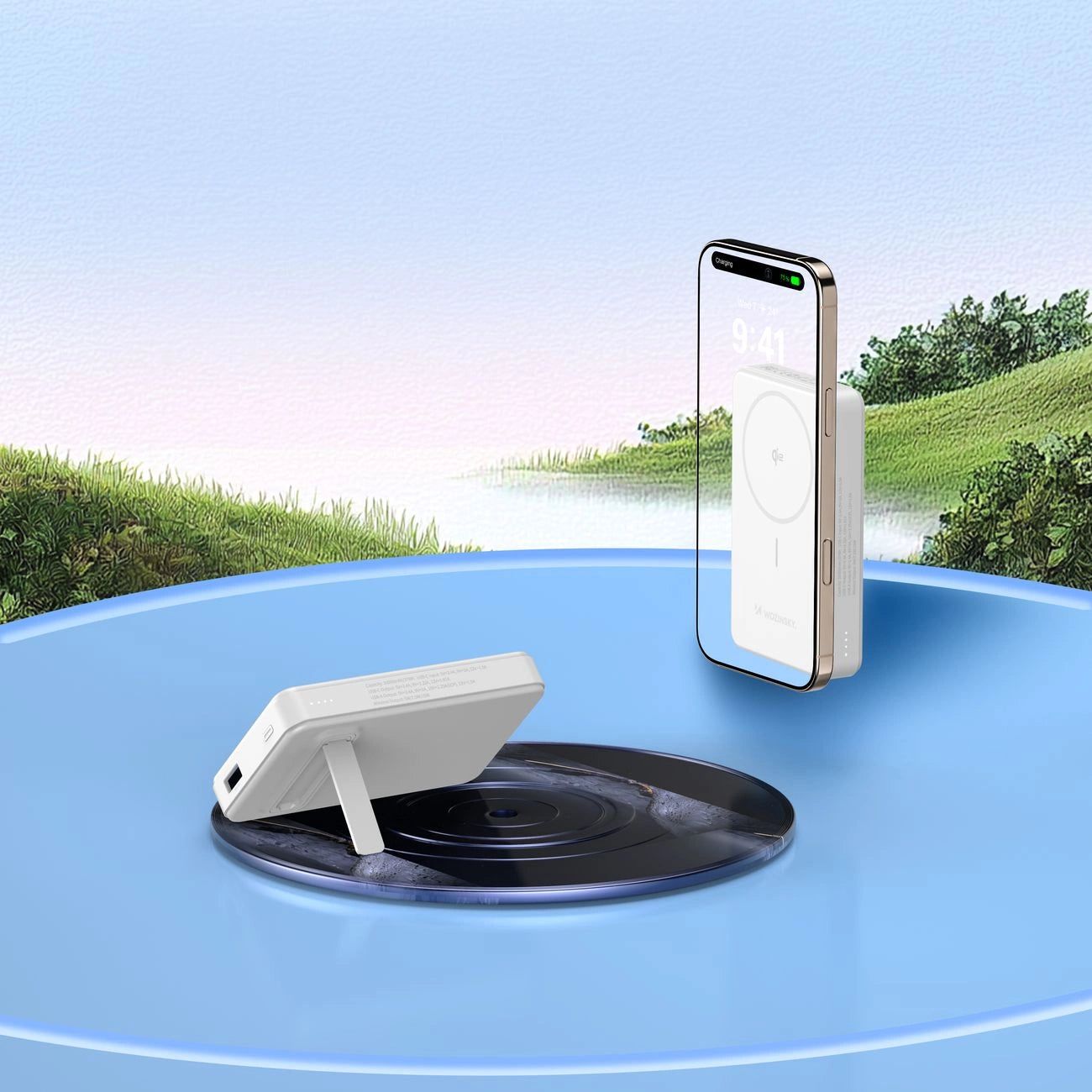 Powerbank Wozinsky WLWP-10KA0Y3WS 22.5W PD Qi2 10000 mAh, with stand, 1x USB-A, 1x USB-C - white_21