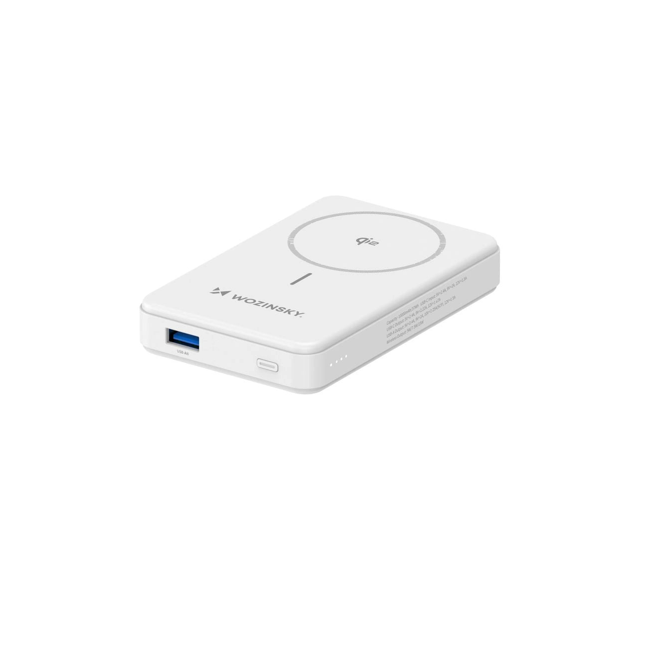Powerbank Wozinsky WLWP-10KA0Y3WS 22.5W PD Qi2 10000 mAh, with stand, 1x USB-A, 1x USB-C - white_4