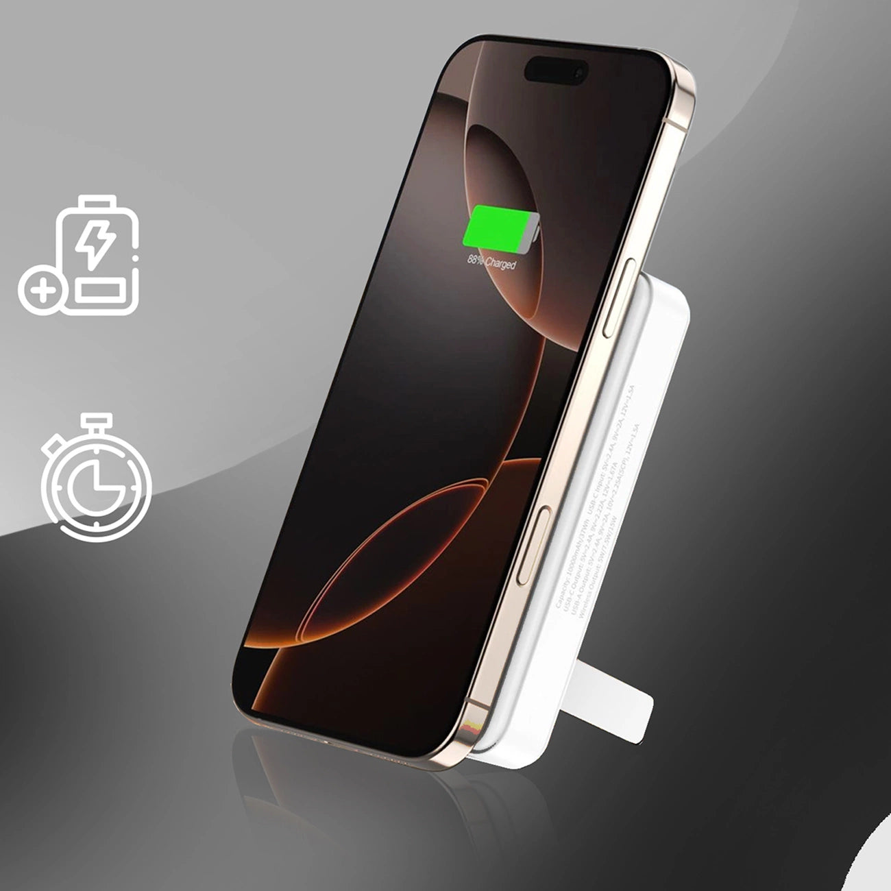 Powerbank Wozinsky WLWP-10KA0Y3WS 22.5W PD Qi2 10000 mAh, with stand, 1x USB-A, 1x USB-C - white_26