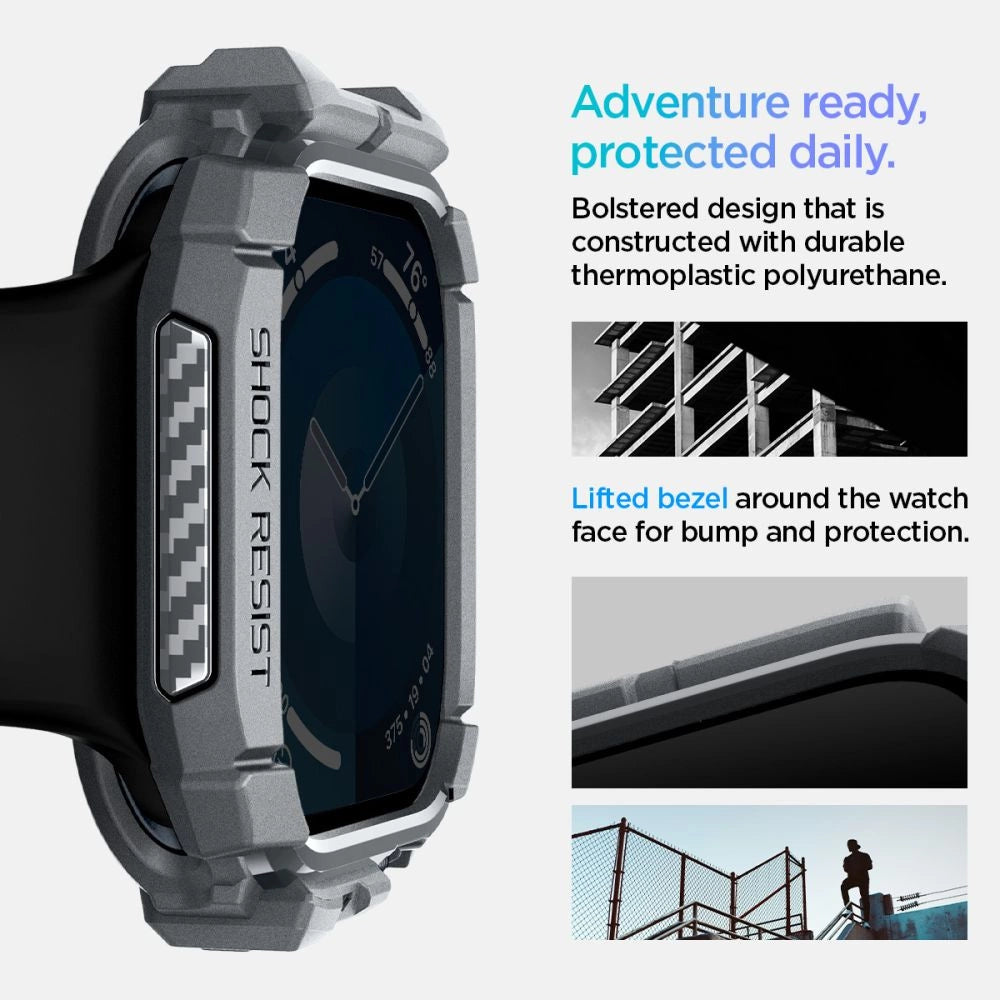 Spigen Rugged Armor Case for Apple Watch 10 46mm - Gray_9
