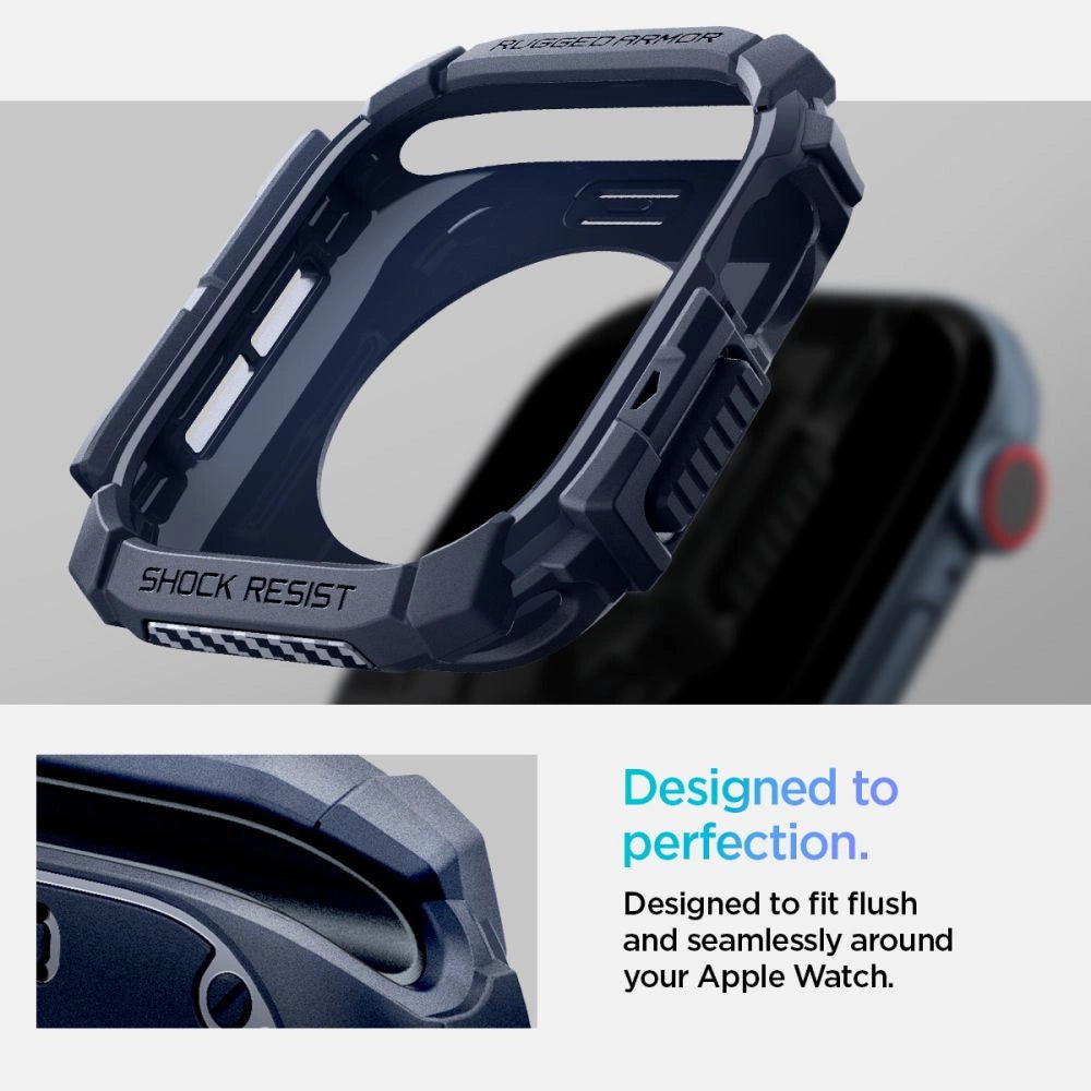 Spigen Rugged Armor Case for Apple Watch 10 46mm - Navy Blue_10
