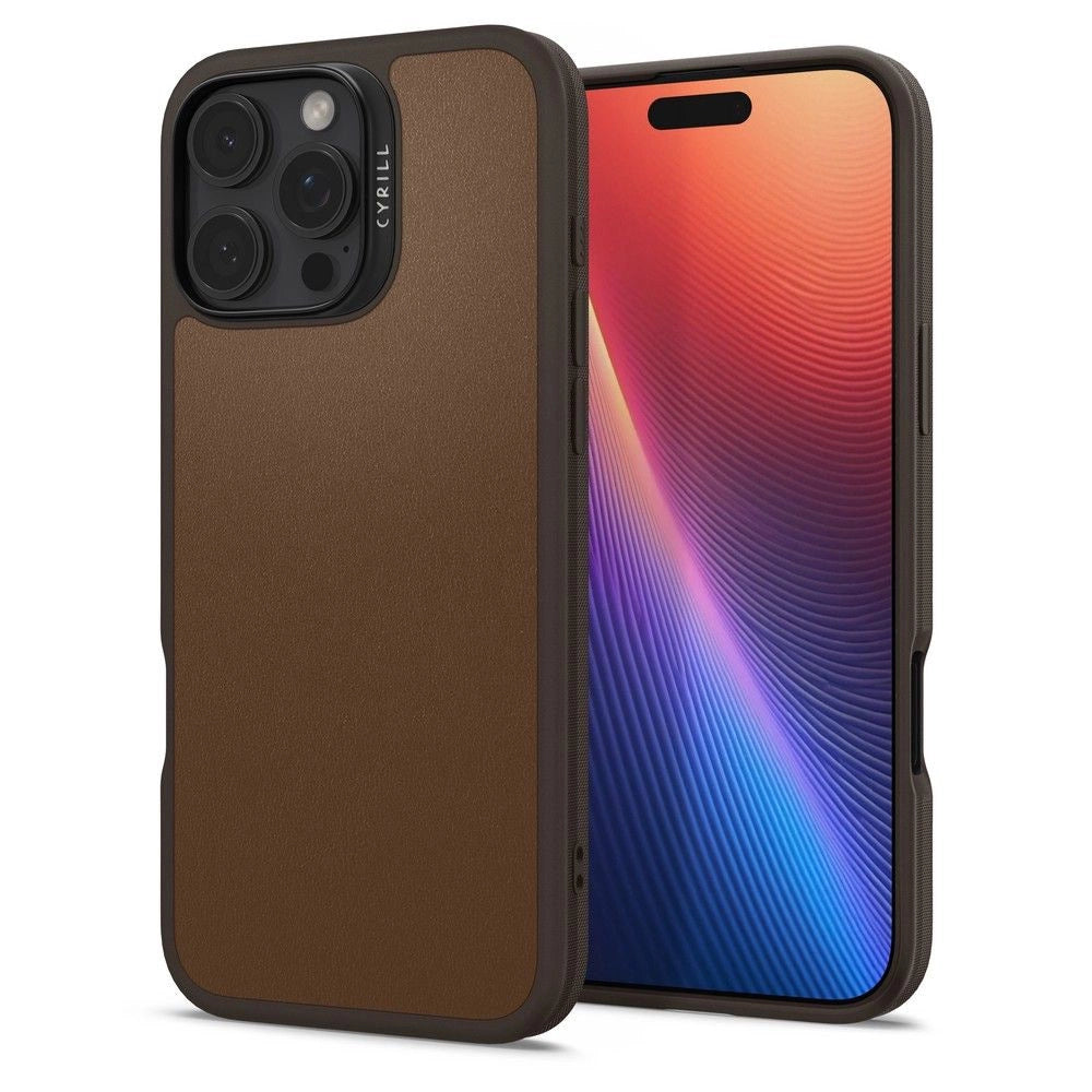 Spigen Cyrill Kajuk Mag iPhone 16 Pro Max Case - Brown_12
