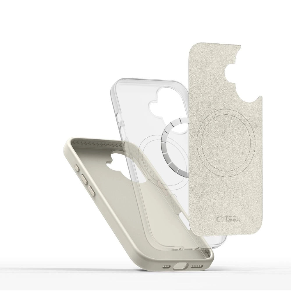 Tech-Protect Silicone PU MagSafe iPhone 16 Case - Beige_2