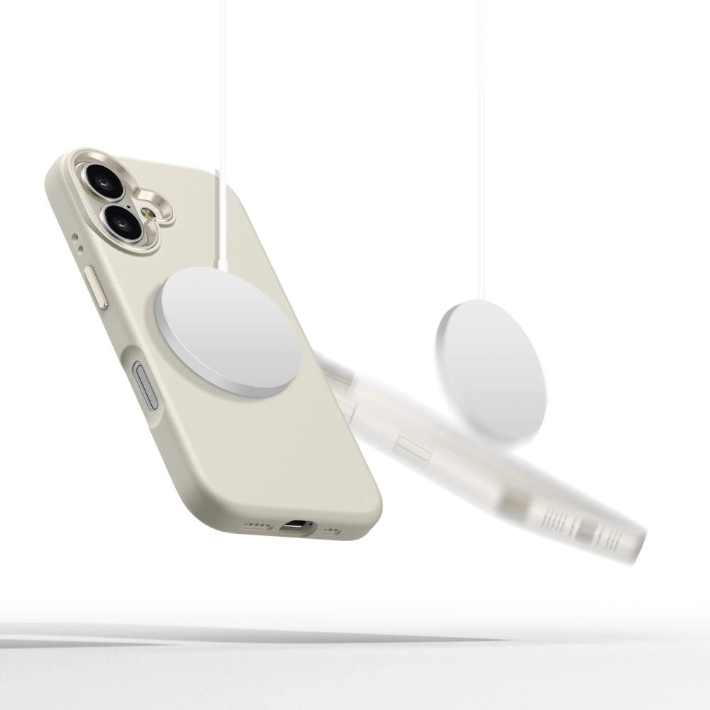 Tech-Protect Silicone PU MagSafe iPhone 16 Case - Beige_3