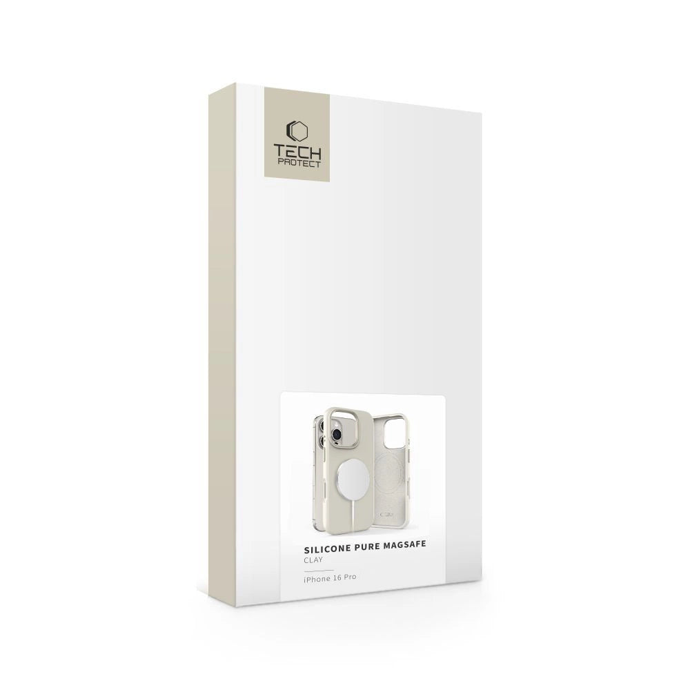 Tech-Protect Silicone PU MagSafe iPhone 16 Pro Case - Beige_3