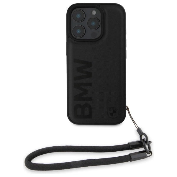Etui BMW Signature Leather Wordmark Cord na iPhone 16 Pro Max - czarne_1