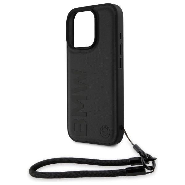 Etui BMW Signature Leather Wordmark Cord na iPhone 16 Pro Max - czarne_4