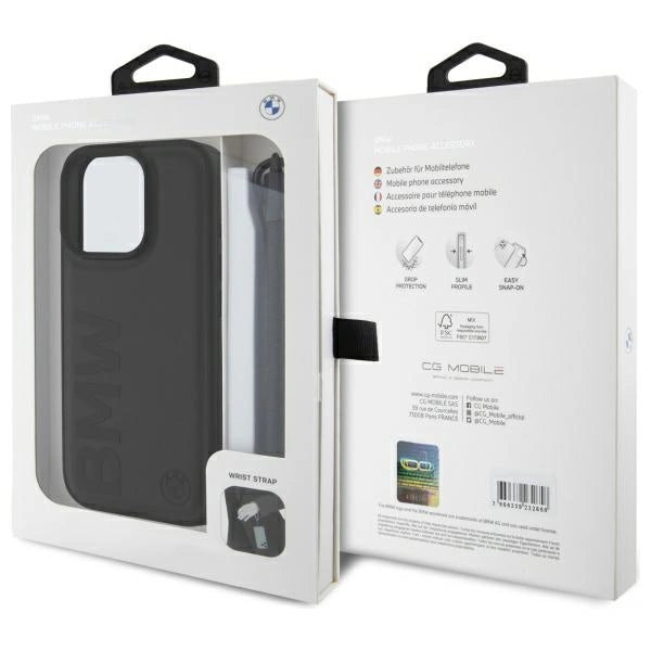 Etui BMW Signature Leather Wordmark Cord na iPhone 16 Pro Max - czarne_6