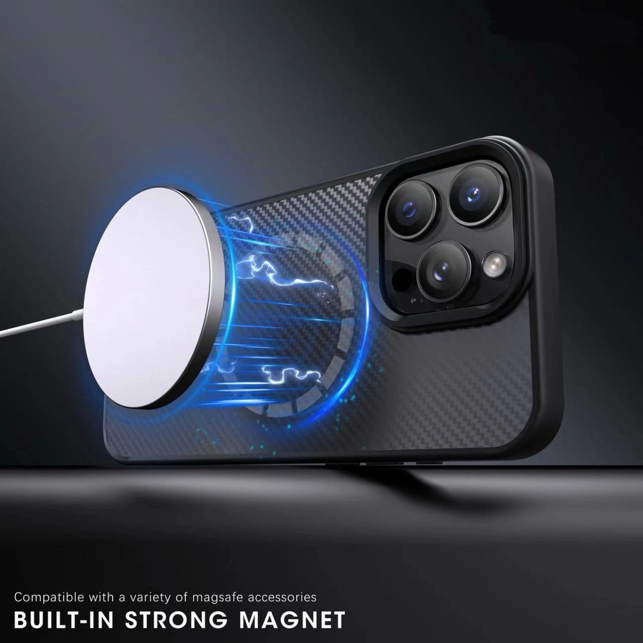 Wozinsky Carbon Fiber Case with MagSafe for Samsung Galaxy S25 Ultra - Gray_2