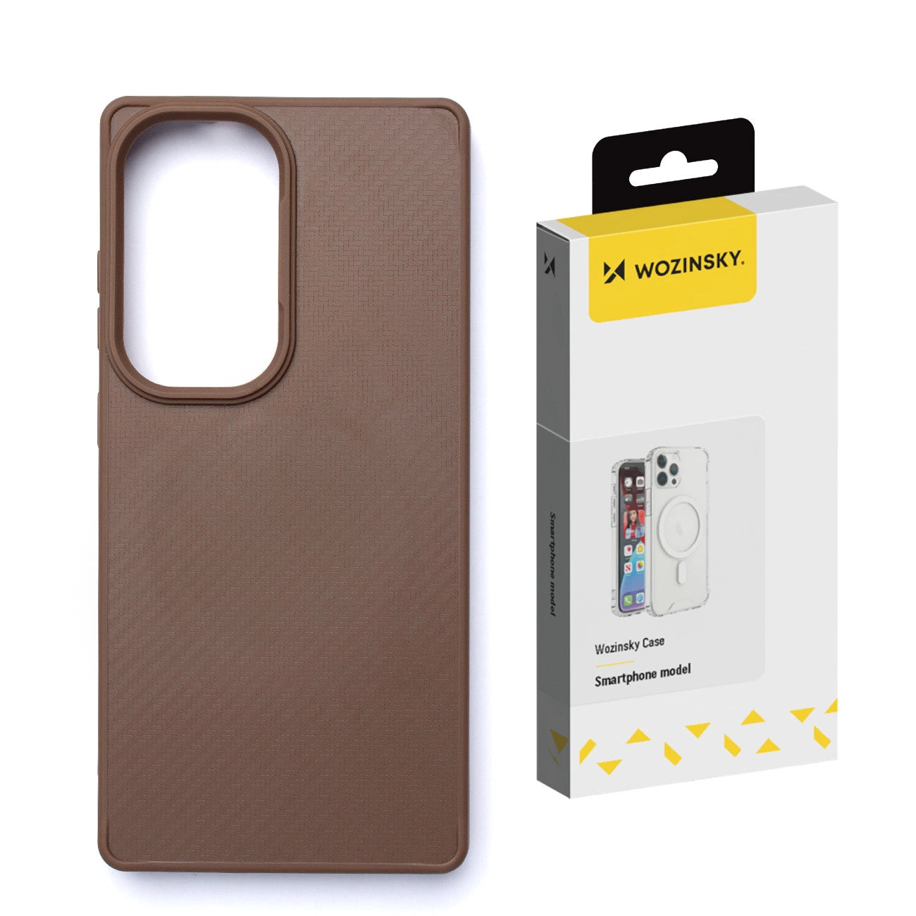 Wozinsky Carbon Fiber Case with MagSafe for Samsung Galaxy S25 - Brown_0