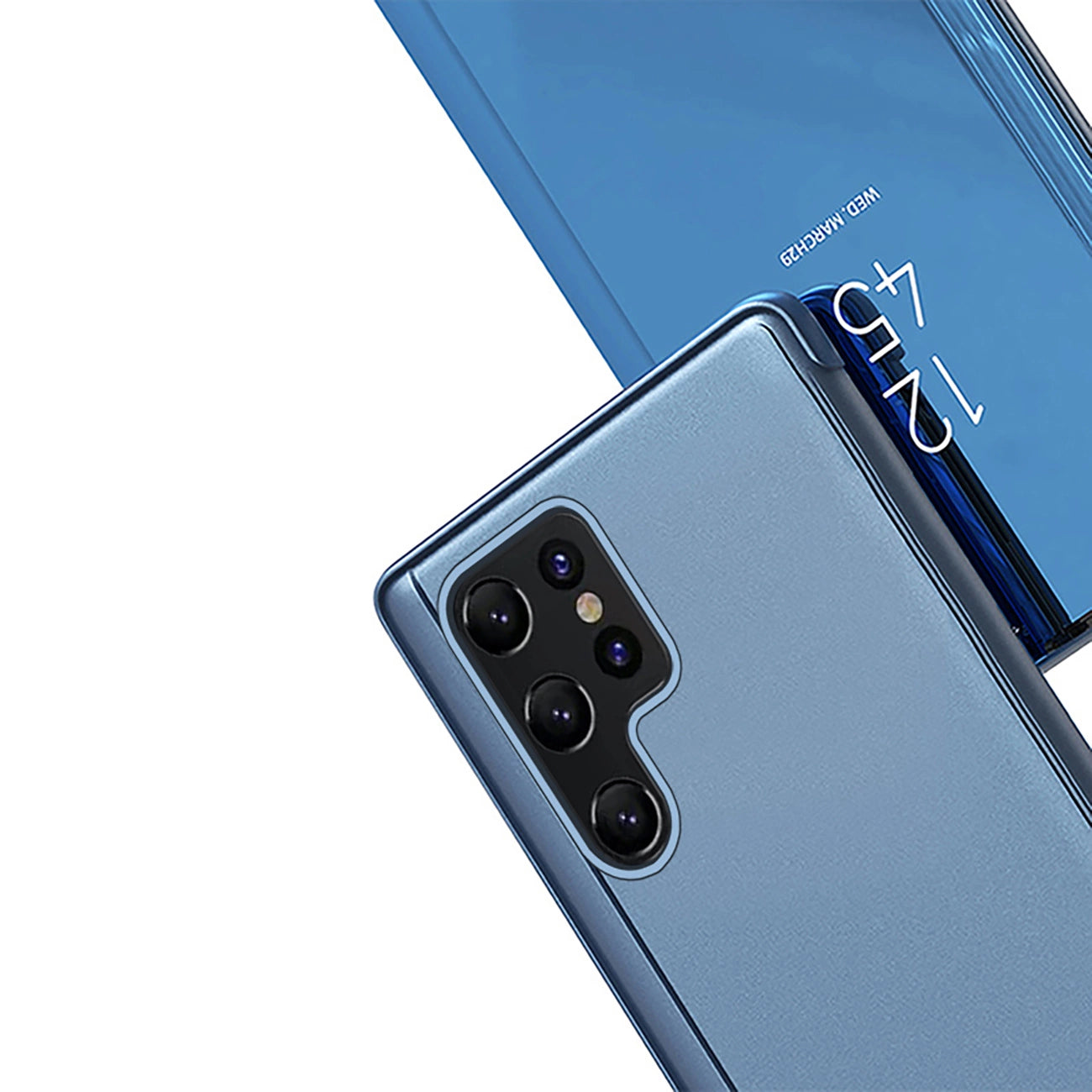 Clear View Case for Samsung Galaxy A56 Cover with Flip - Blue_2