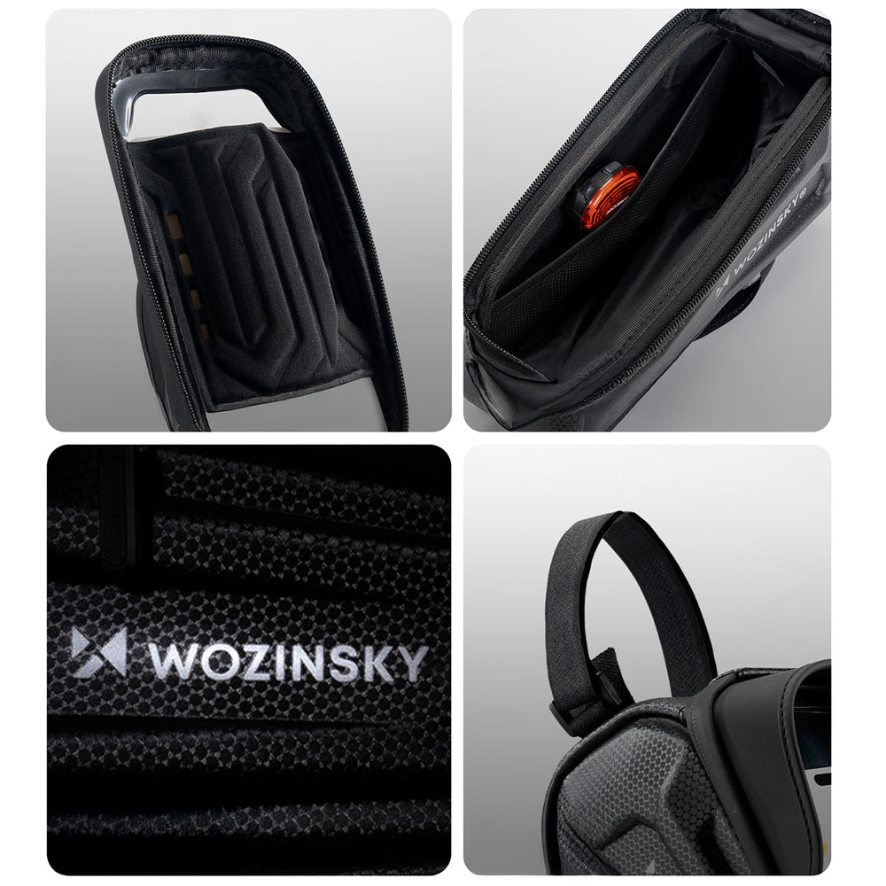 Wozinsky bicycle bag for the frame, armored, with a phone pocket, 1.7 l - black_1