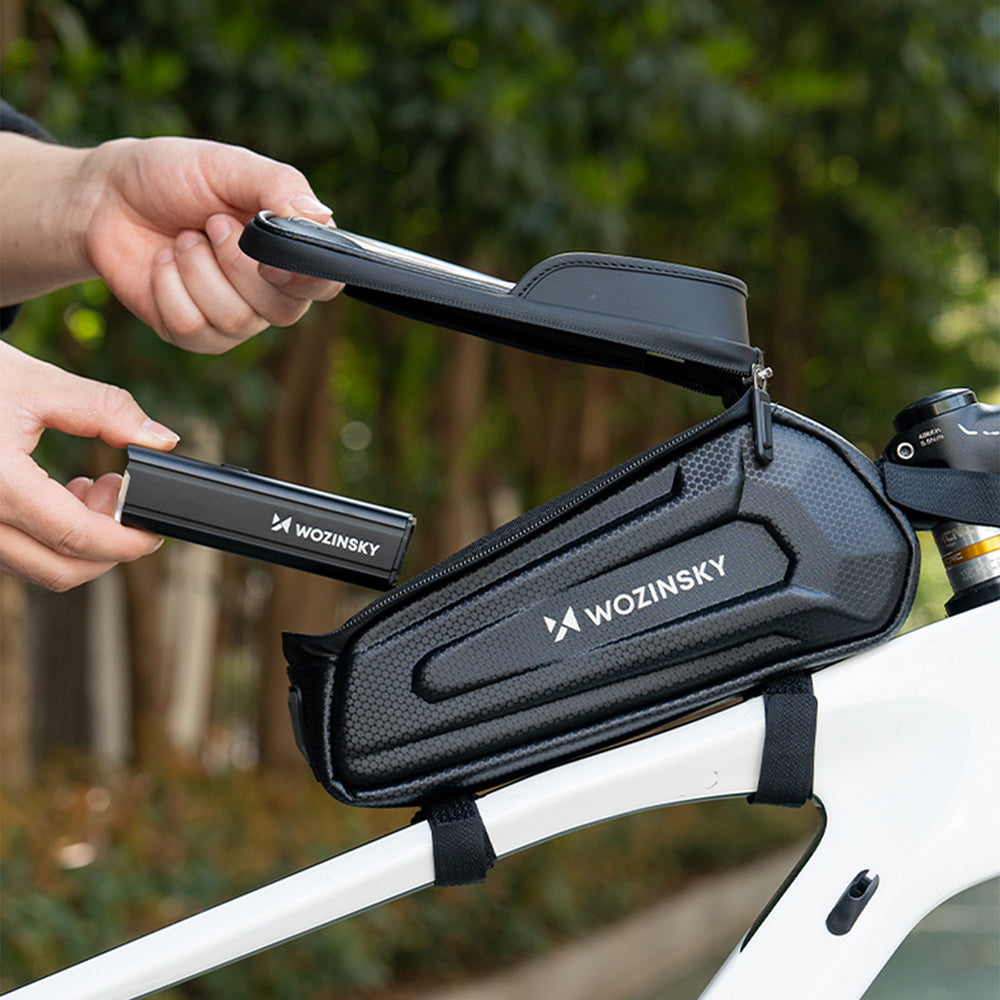 Wozinsky bicycle bag for the frame, armored, with a phone pocket, 1.7 l - black_3