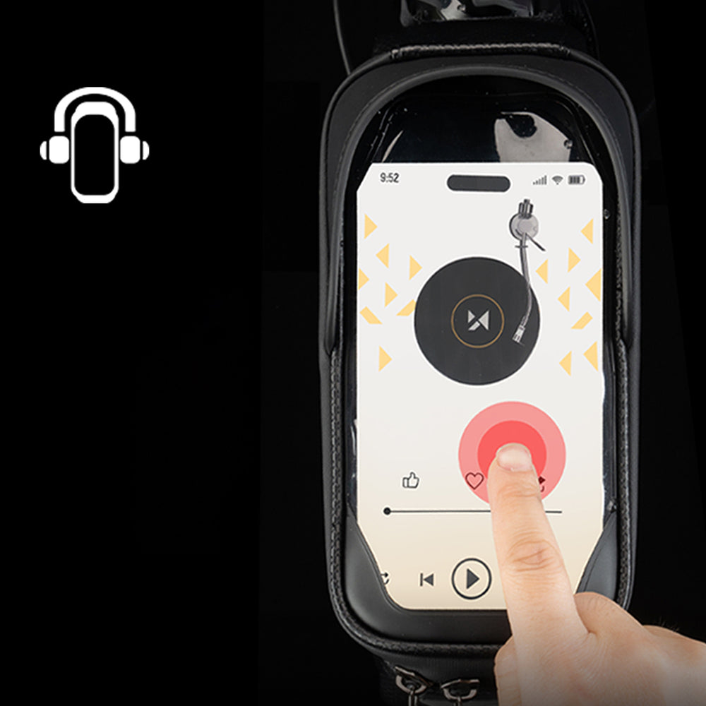 Wozinsky bicycle bag for the frame, armored, with a phone pocket, 1.7 l - black_7