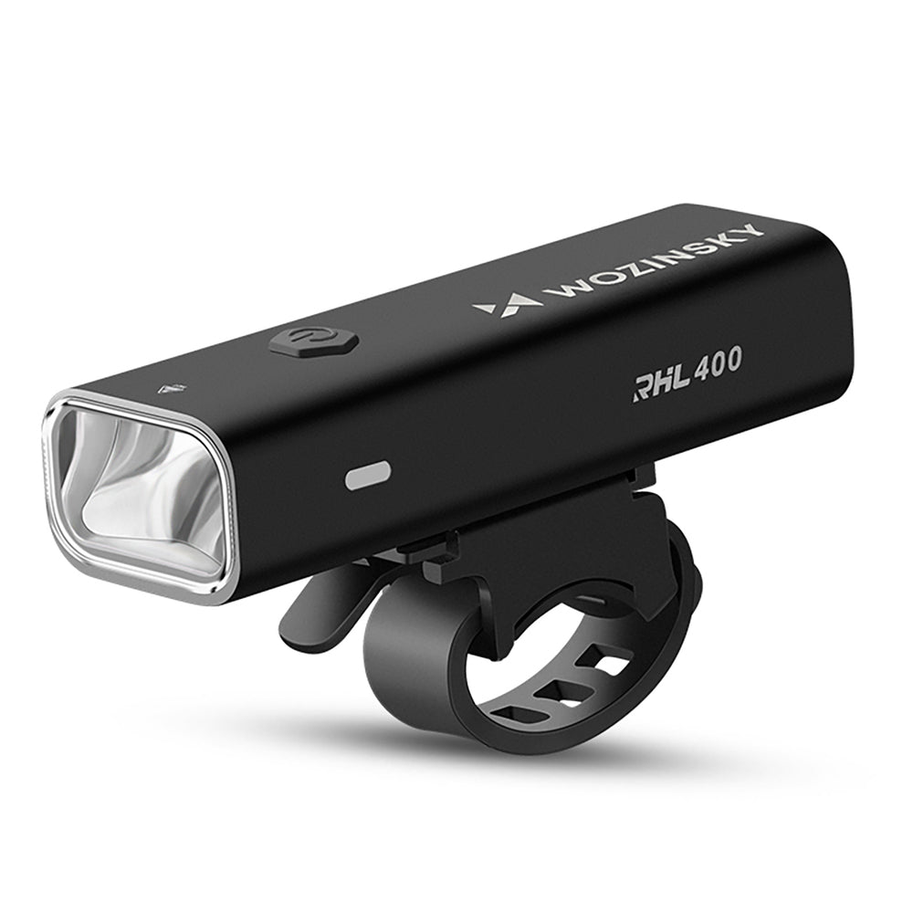 Wozinsky WSBLB2 Front (400 lm) and Rear USB-C Bike Light Set - Black_1