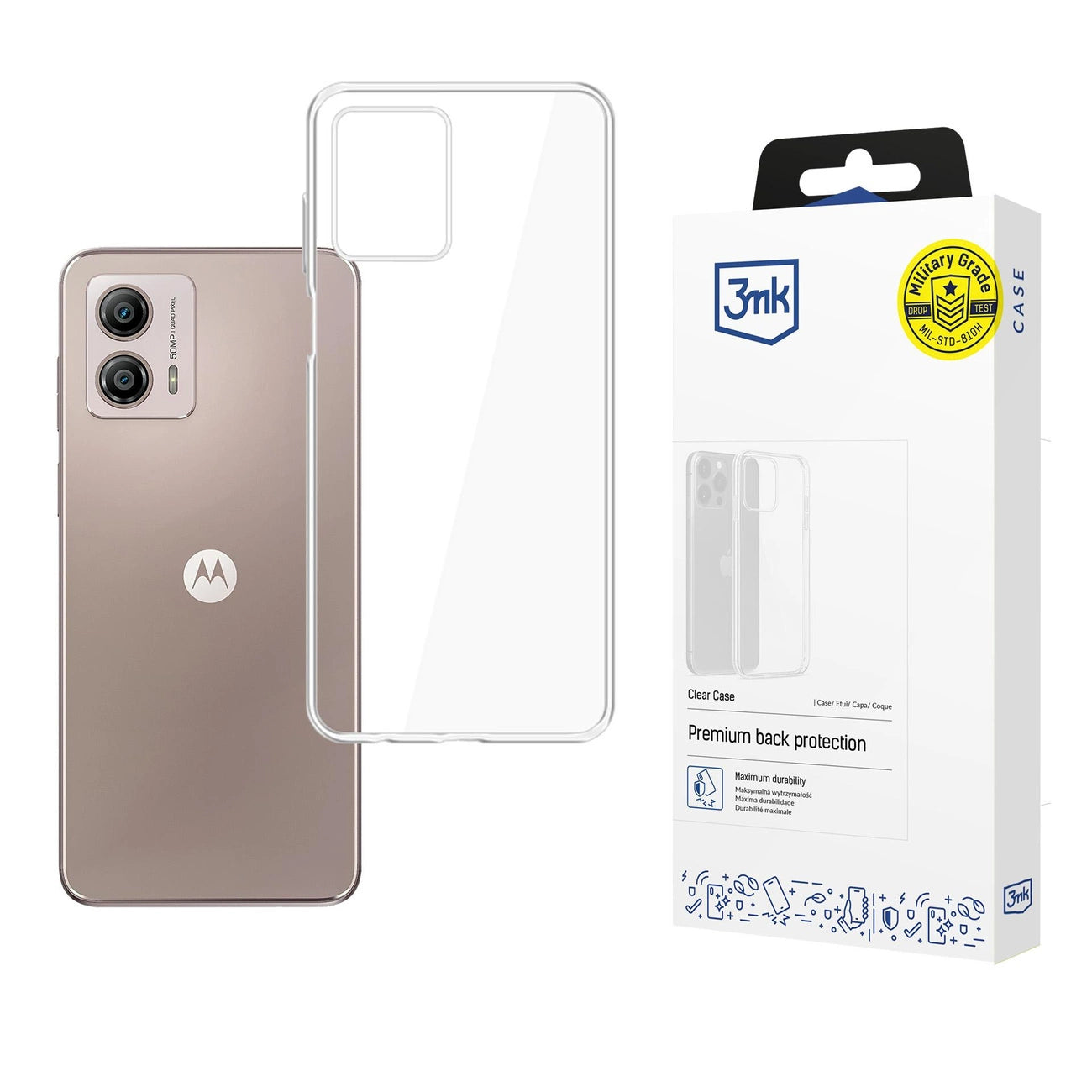 3mk Clear Case for Motorola Moto G53 - transparent_0