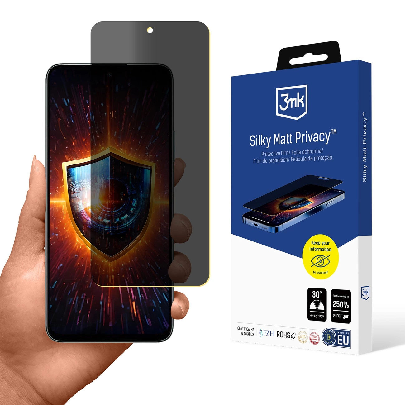 Folia ochronna prywatyzująca matowa 3mk Silky Matt Privacy na Honor Play 8T_0