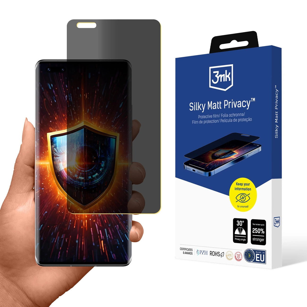 Folia ochronna prywatyzująca matowa 3mk Silky Matt Privacy na Huawei Mate 40 Pro_0
