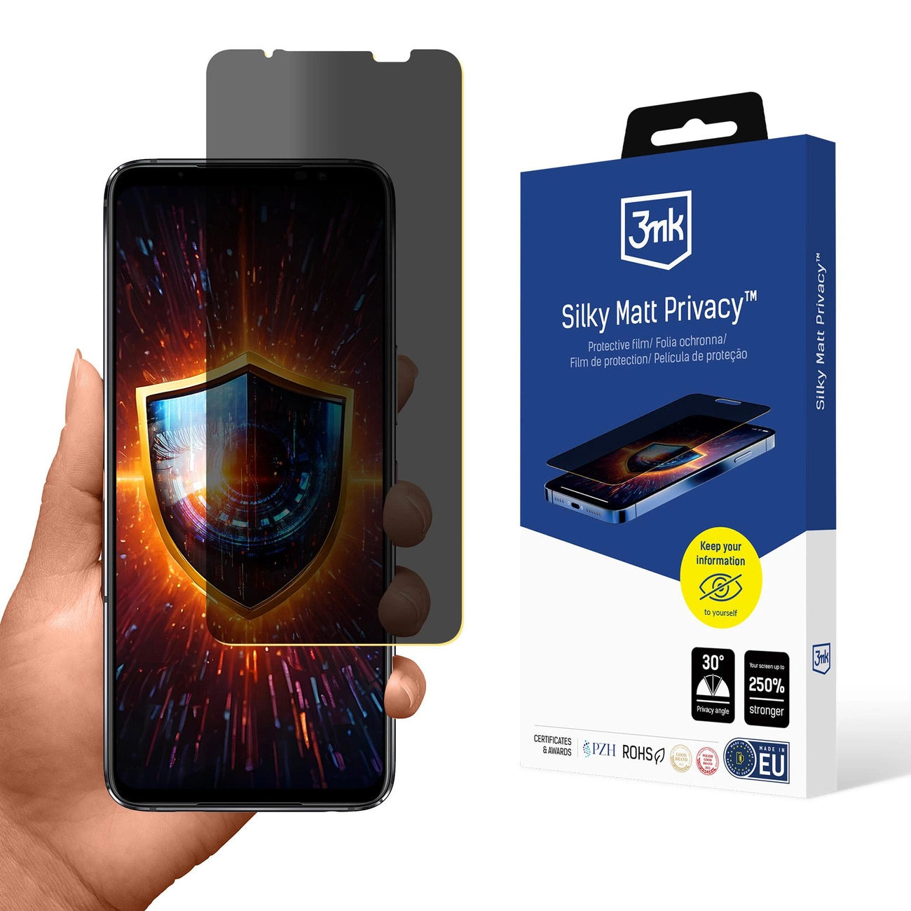 Folia ochronna prywatyzująca matowa 3mk Silky Matt Privacy na Asus ROG Phone 6_0