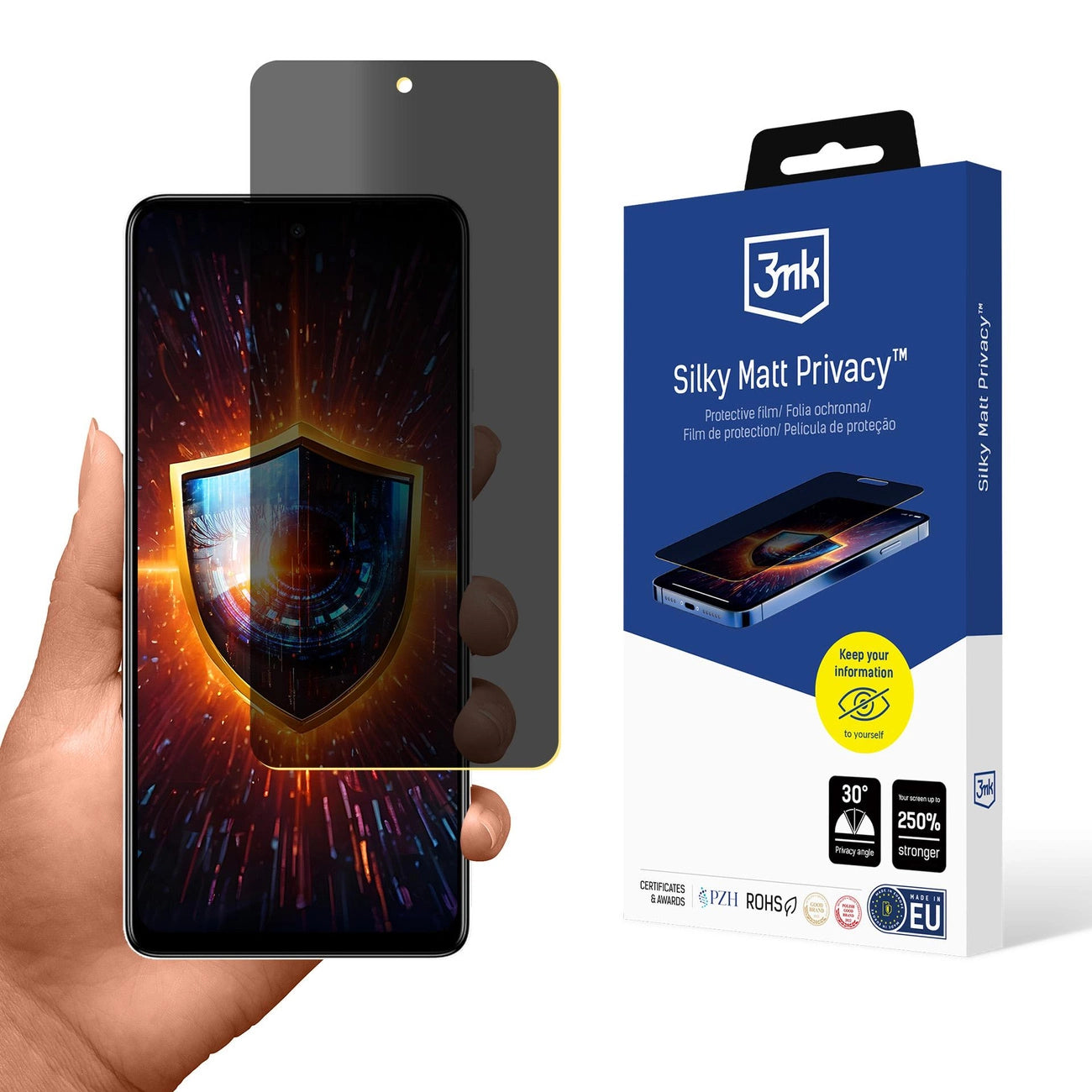 Folia ochronna prywatyzująca matowa 3mk Silky Matt Privacy na Tecno Spark 10 Pro_0