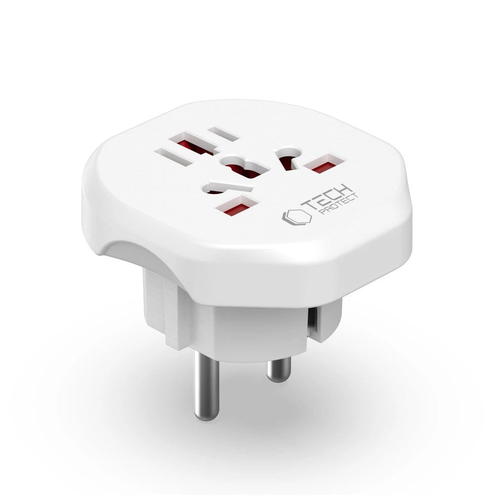 Przejściówka / adapter Tech-Protect Universal Travel Adapter na EU - biała_2
