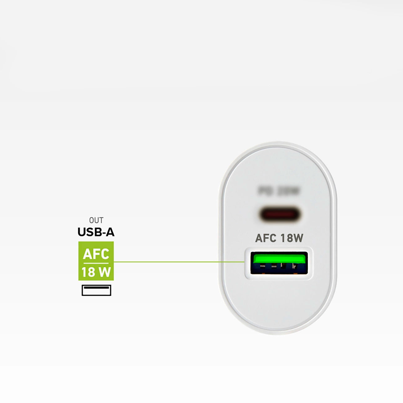 SBS TETRPD20W 20W USB-A USB-C Wall Charger with Power Delivery - White_10