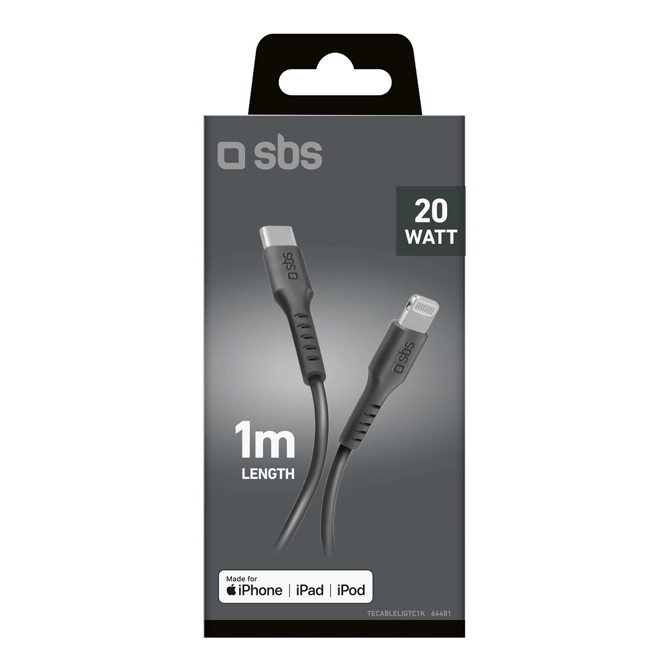 SBS TECABLELIGTC1K USB-C - Lightning cable 1m - black_1