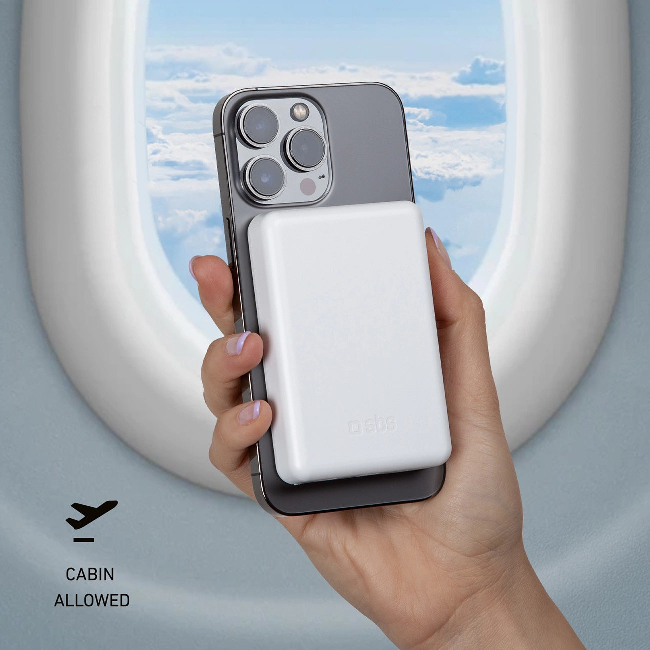 Powerbank SBS TEBB5000MAG1CW 5000 mAh USB-C, MagSafe compatible - white_2