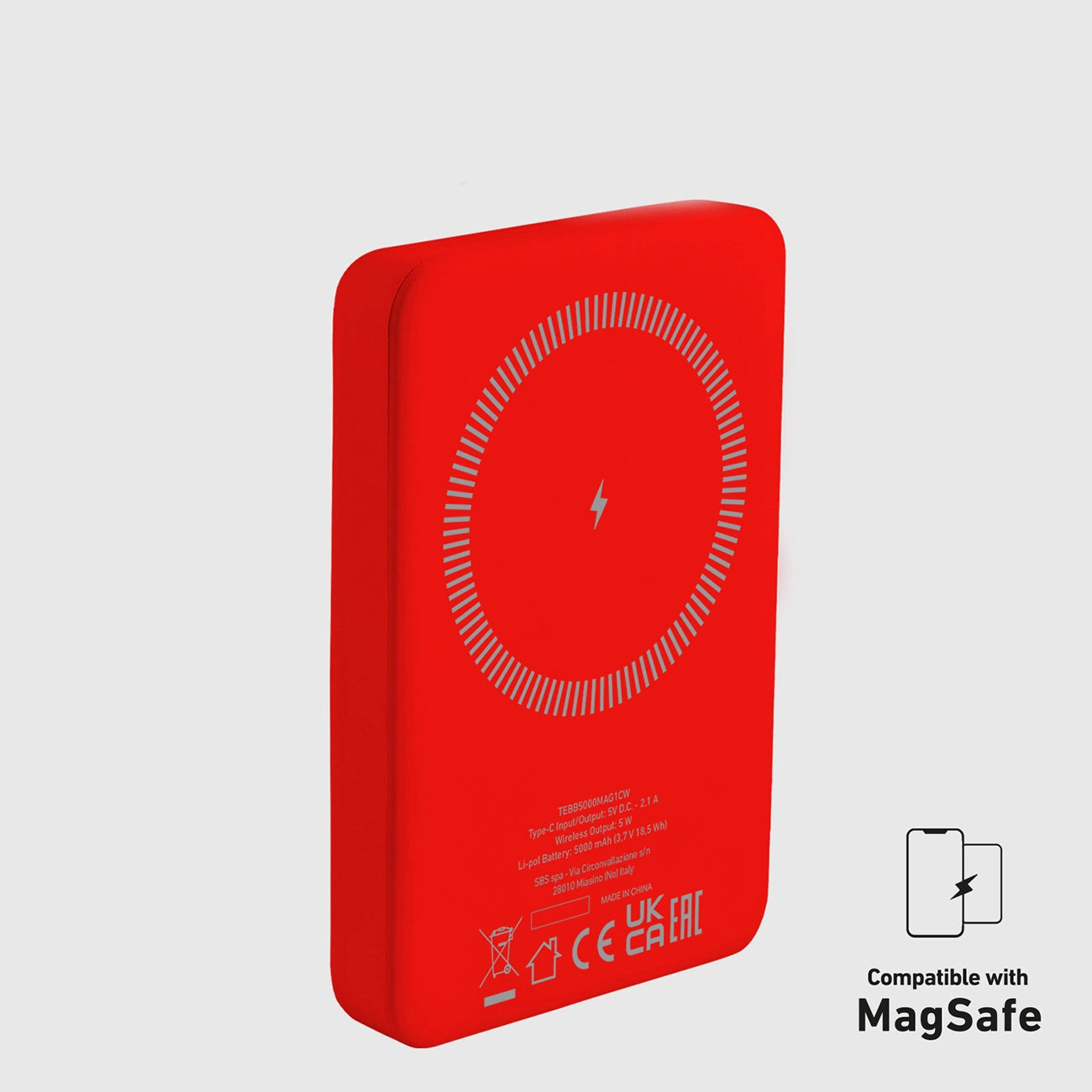 Powerbank SBS TEBB5000MAG1CR 5000 mAh compatible with MagSafe - red_7