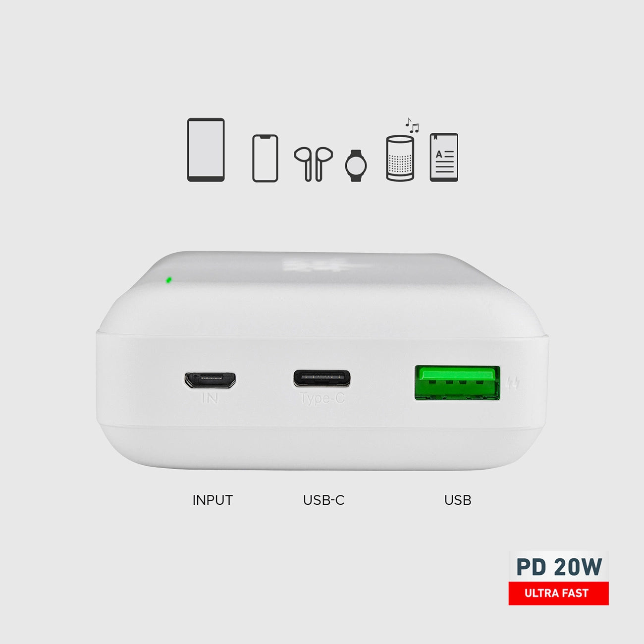 Powerbank SBS TTBB20000PD20W 20000 mAh 20W Power Delivery with MicroUSB, USB-C, USB-A - white_5