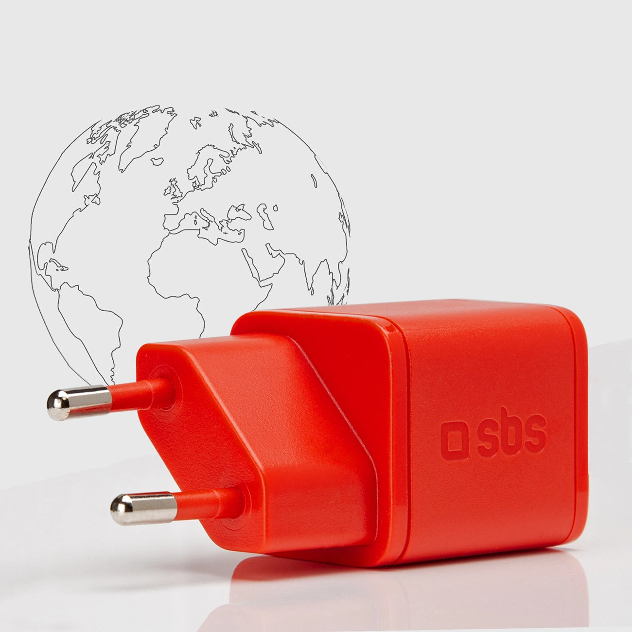 SBS TETRGAN1C20R 20W GaN Wall Charger with Power Delivery - Red_3