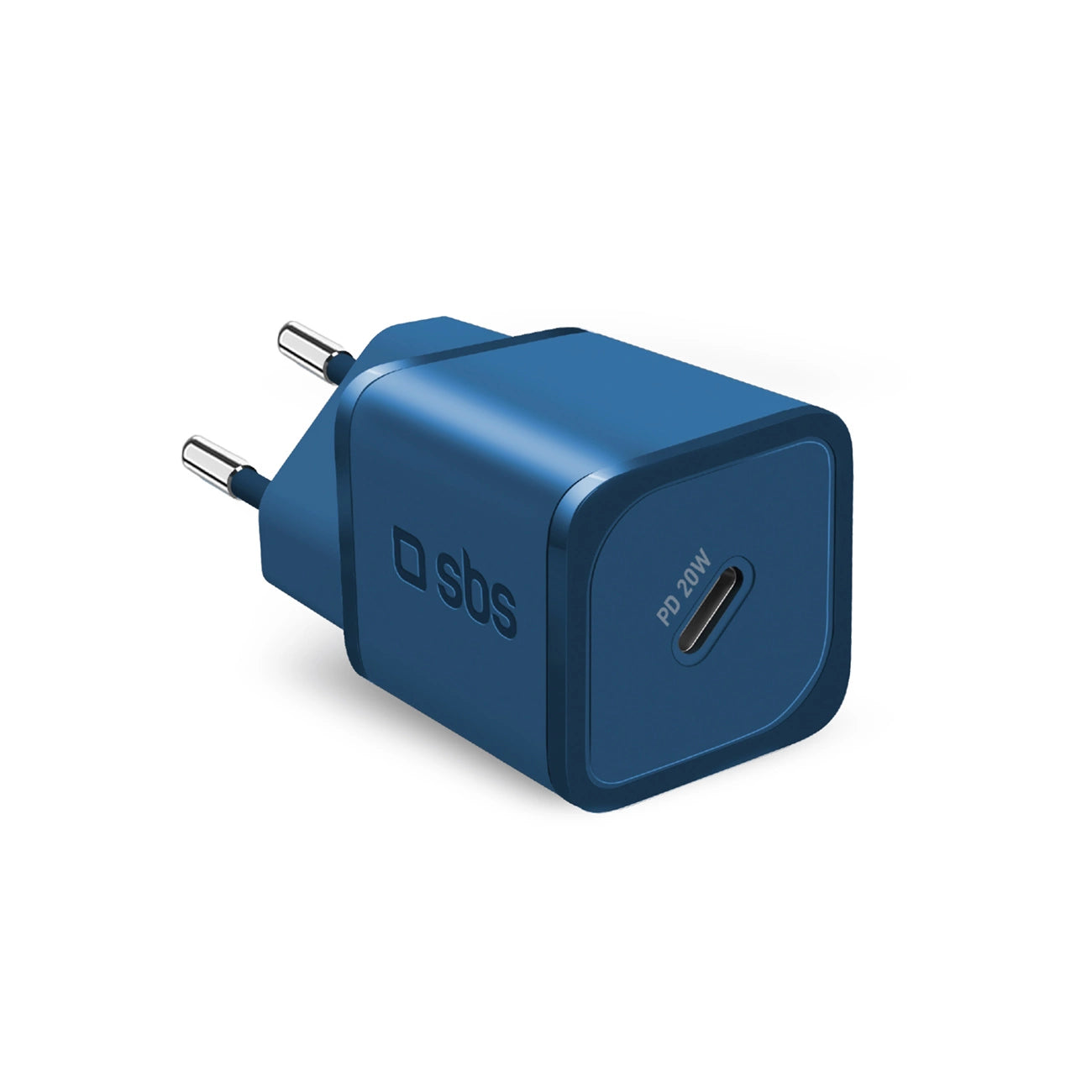 SBS TETRGAN1C20B 20W GaN Wall Charger with Power Delivery - Blue_0
