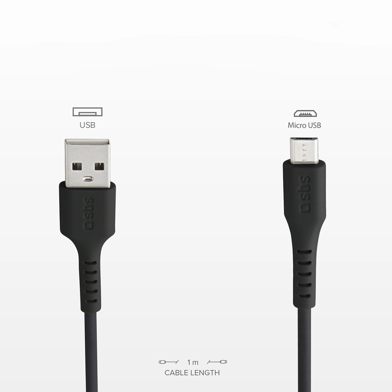 SBS LTHL200 USB-A - Micro-USB Cable 1m - Black_4