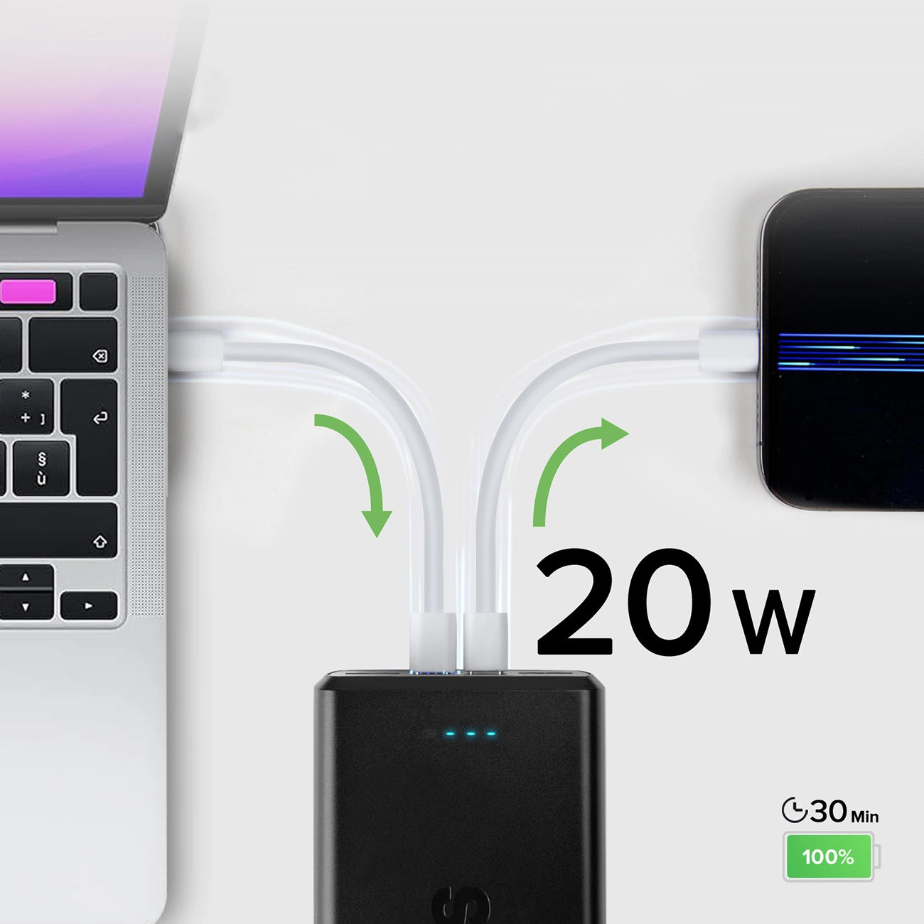 Powerbank SBS TTBB30000PD20K 30000 mAh 2 x USB-C 2 x USB-A - black_8