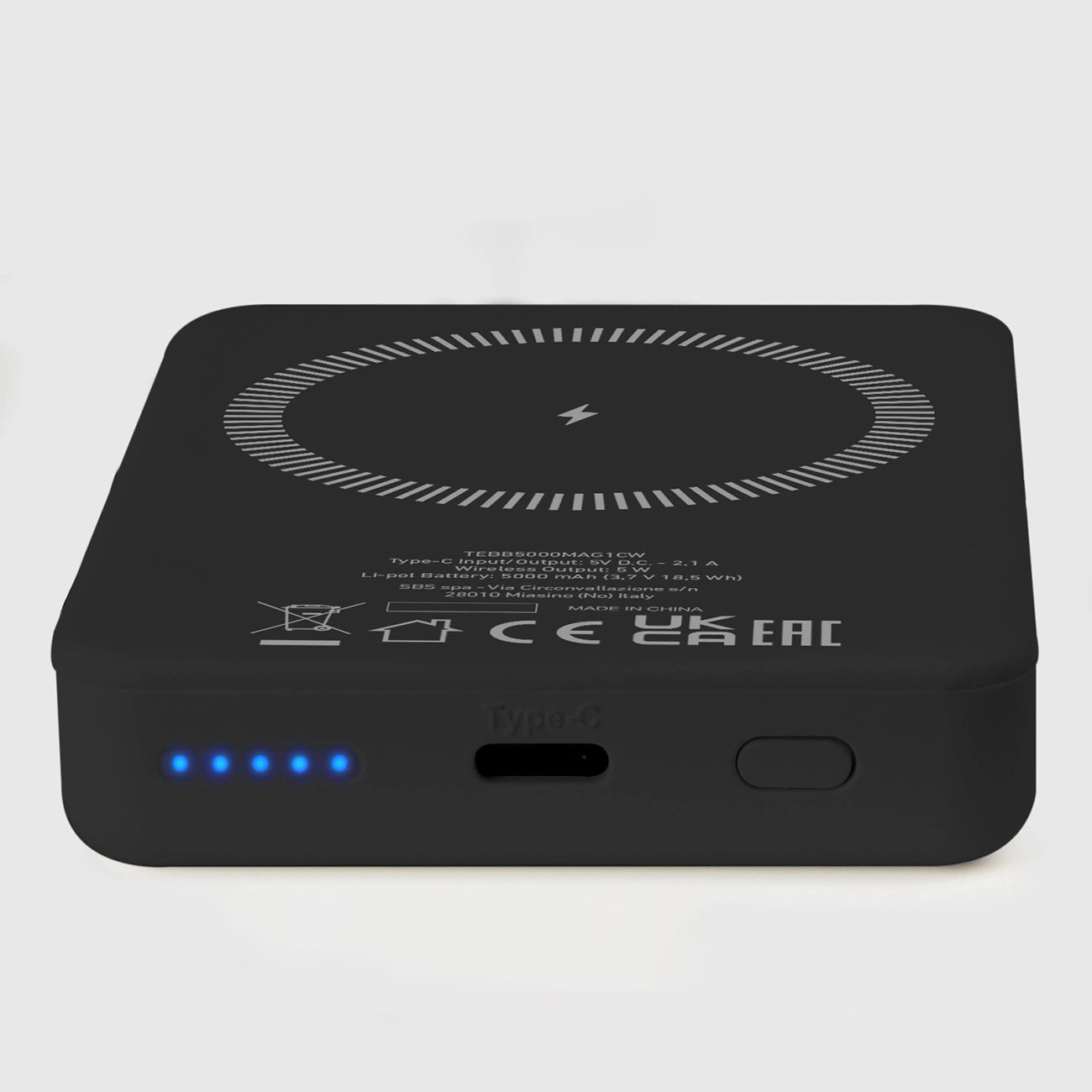 SBS TEBB5000MAG1CK Wireless Power Bank 5000 mAh USB-C, MagSafe Compatible - Black_3