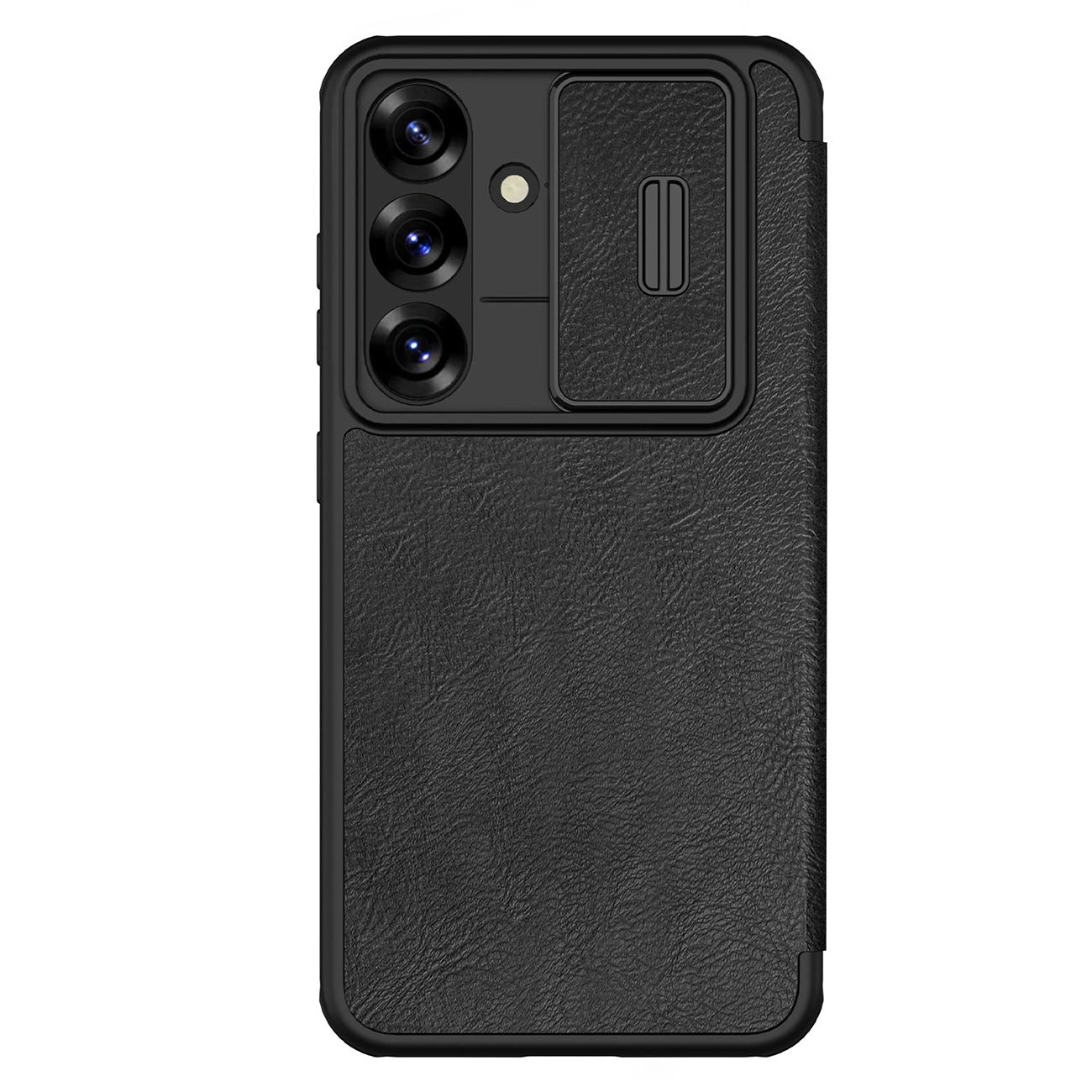 Nillkin Qin Pro Case for Samsung Galaxy S25+ with Flip and Camera Cover - Black_0