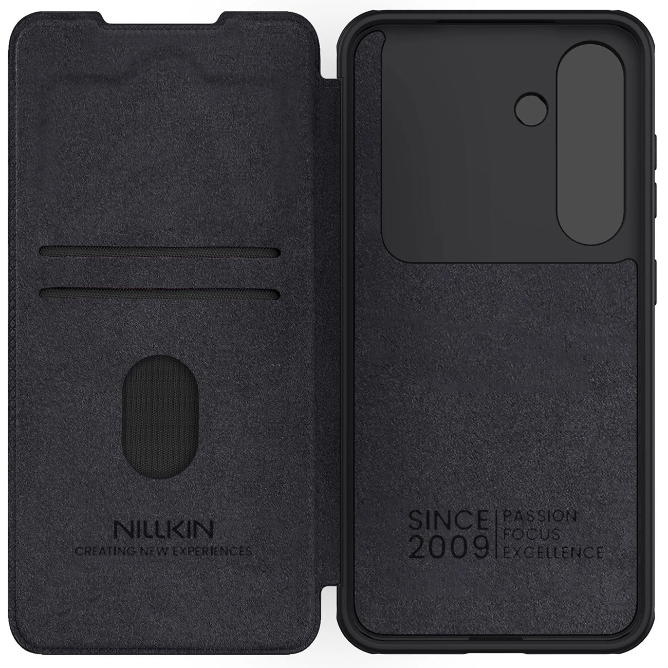 Nillkin Qin Pro Case for Samsung Galaxy S25+ with Flip and Camera Cover - Black_4