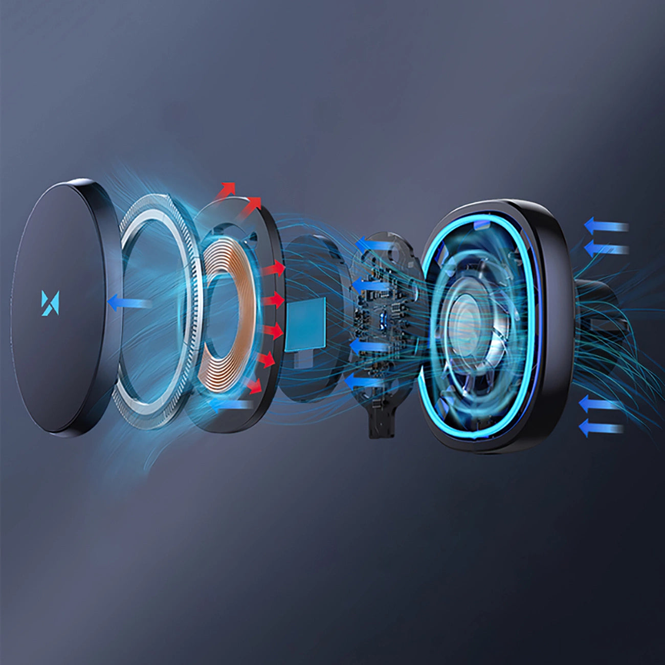 Wozinsky WCT5-6S2Y Car Holder with Qi/MagSafe 15W Inductive Charger for Air Vent - Black_5