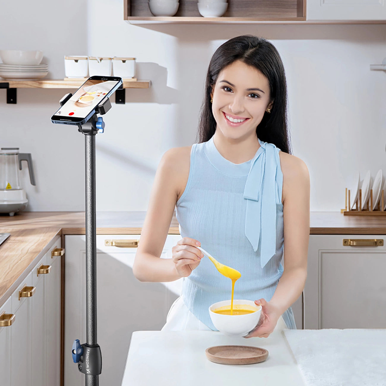 Wozinsky WRLD-00Y1S tripod tripod durable carbon steel tripod 1.7m matte - black_5