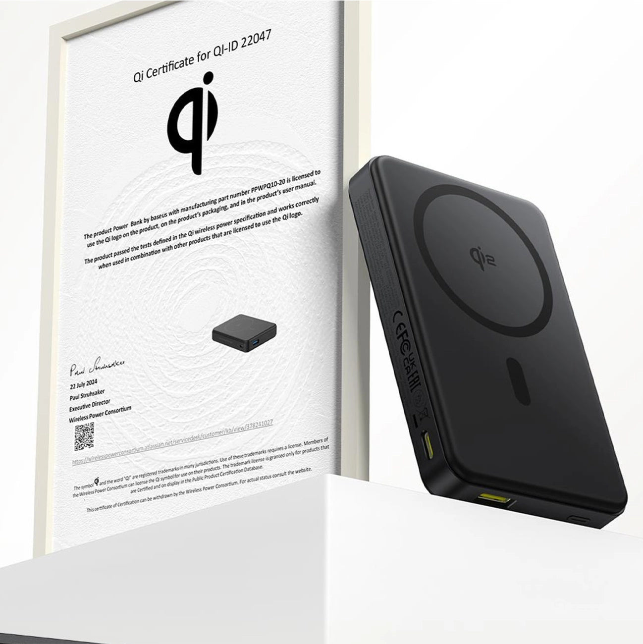 Baseus Airpow II 10000mAh Qi2 Power Bank with MagSafe 22.5W with Baseus Simple Series USB-C Cable - USB-C 20V/3A (30cm) - Black_1