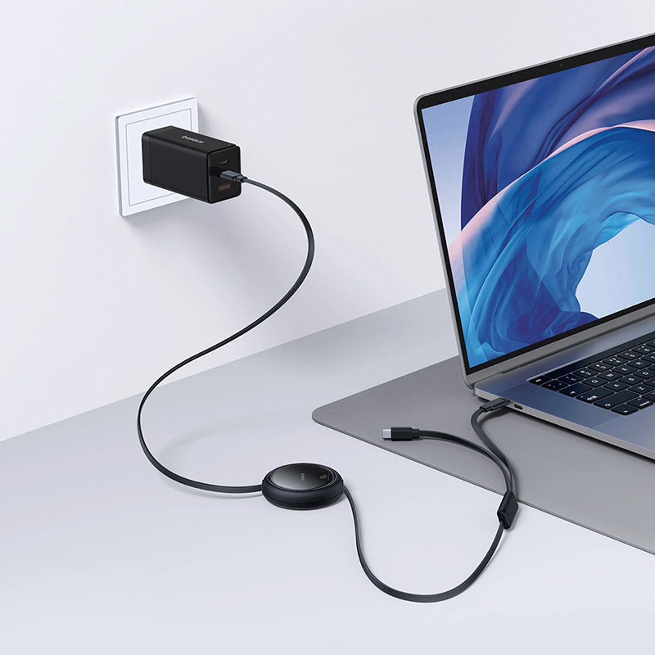 Baseus Bright Mirror Series USB-C Retractable Cable - 2 x USB-C 100W 1m - Black_7